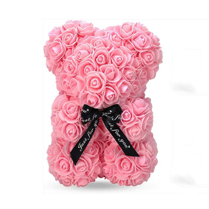 New PE Foam Rose Bear Teddy Bear Anniversary Valentine'S Day Gift 25Cm Wedding Party Decoration Mother'S Day