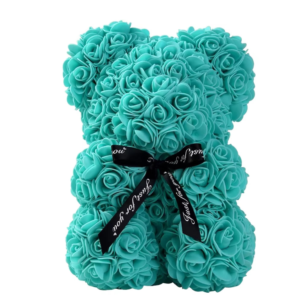 New PE Foam Rose Bear Teddy Bear Anniversary Valentine'S Day Gift 25Cm Wedding Party Decoration Mother'S Day