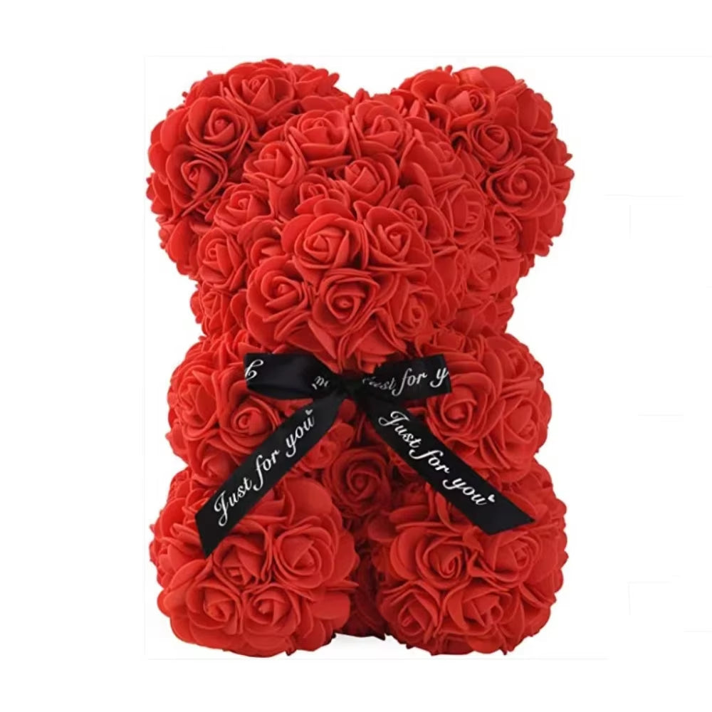 New PE Foam Rose Bear Teddy Bear Anniversary Valentine'S Day Gift 25Cm Wedding Party Decoration Mother'S Day