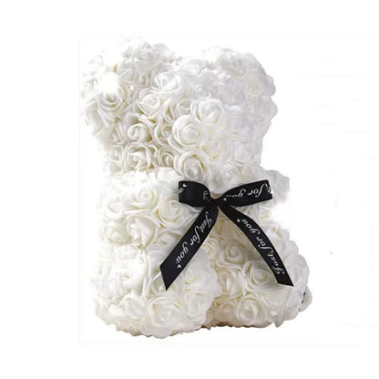 New PE Foam Rose Bear Teddy Bear Anniversary Valentine'S Day Gift 25Cm Wedding Party Decoration Mother'S Day