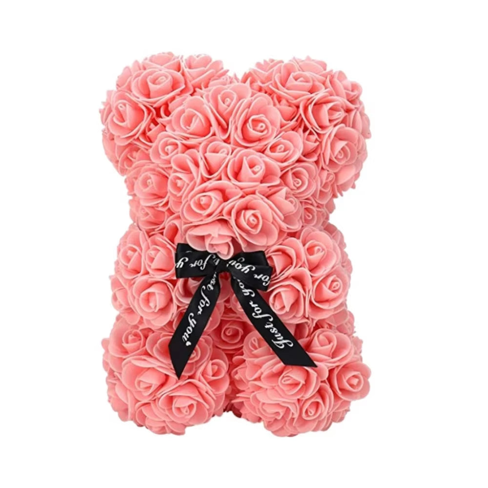 New PE Foam Rose Bear Teddy Bear Anniversary Valentine'S Day Gift 25Cm Wedding Party Decoration Mother'S Day