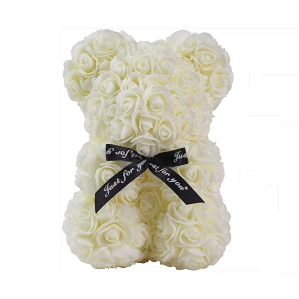 New PE Foam Rose Bear Teddy Bear Anniversary Valentine'S Day Gift 25Cm Wedding Party Decoration Mother'S Day